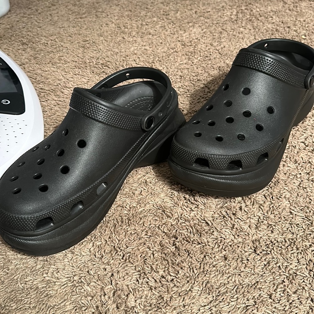 Black Platform Crocs